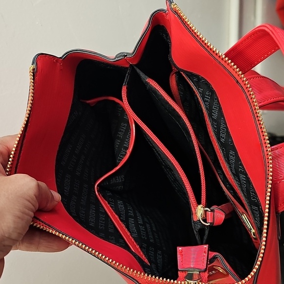 Steve Madden, Bold, Red, Unisex, Backpack, Streetwear, Casual, Festival, Travel - Picture 8 of 8